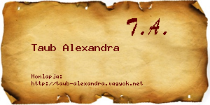 Taub Alexandra névjegykártya